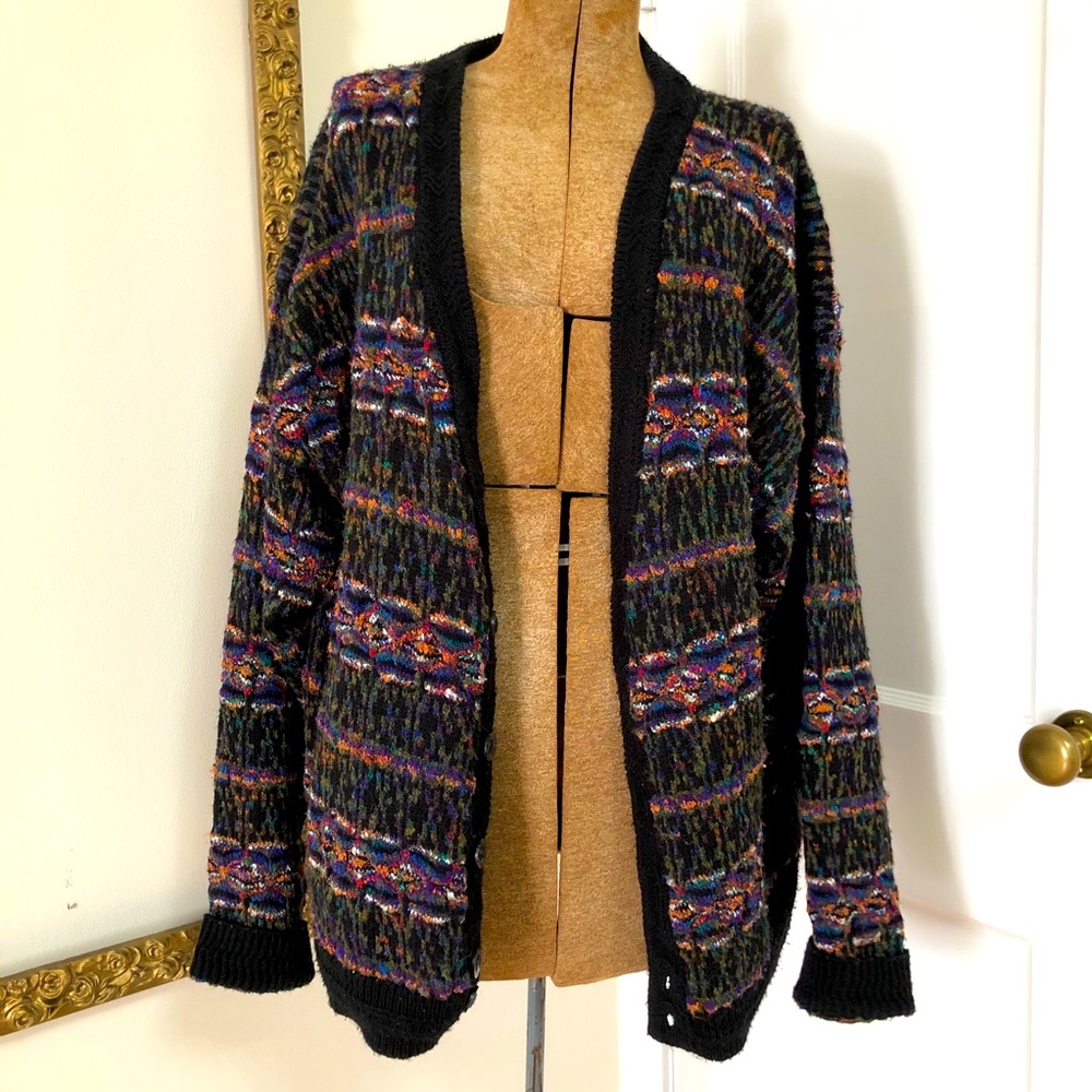Vintage 80s Multicolored Cardigan